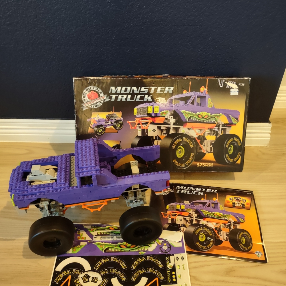 Purple Monster Truck Building Set - Kids Construction Toy